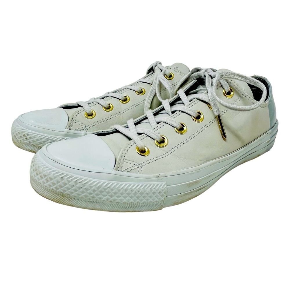 CONVERSE Leather Chuck Taylor All Star Ox Sneakers Shoes‎ Size 9 Gray  Unisex
